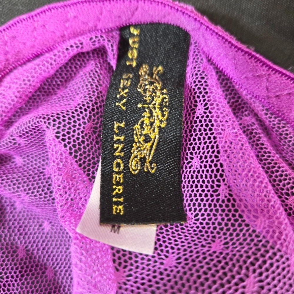 Just Sexy Lingerie Camisole Bodice Purple and Pink - Picture 4 of 9